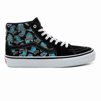 Vans Vanosaur Sk8-Hi Pro - Miesten Korkeavartiset tennarit - Mustat